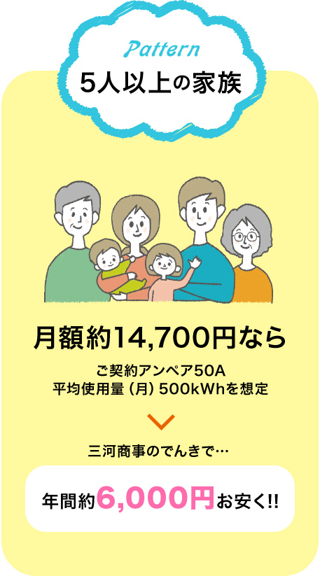 5人以上の家族